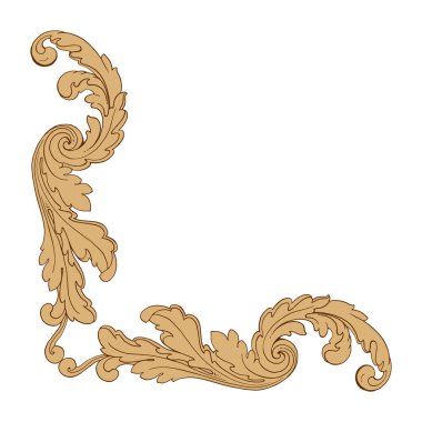 Retro Barok süsleme öğesi