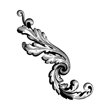 Retro Barok süsleme öğesi