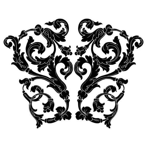 レトロなバロック様式の装飾要素 — ストックベクタ