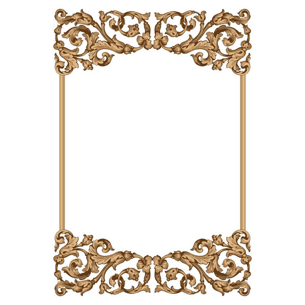 Retro baroque decorations element
