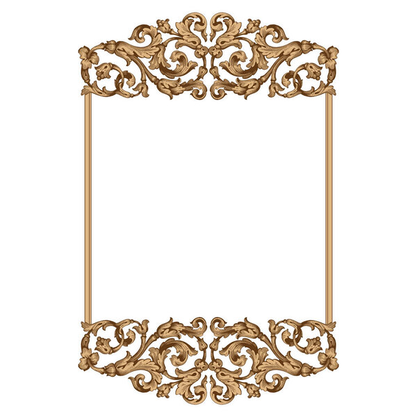 Retro baroque decorations element