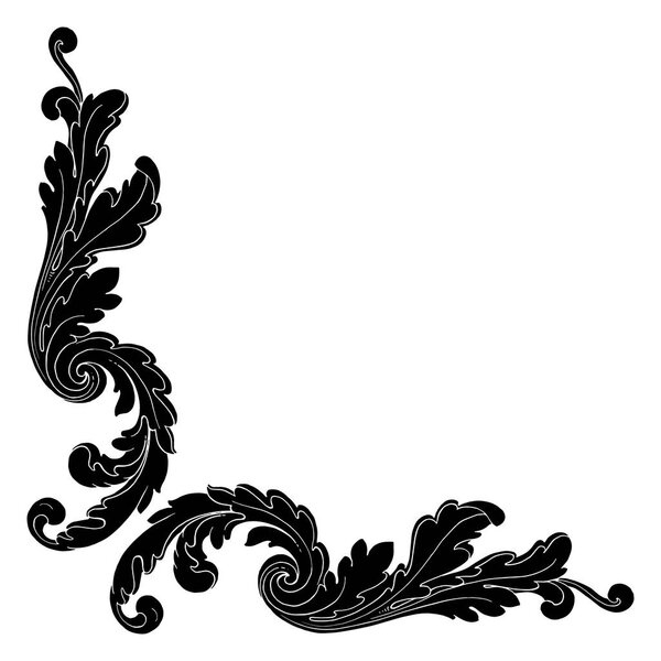Retro baroque decorations element