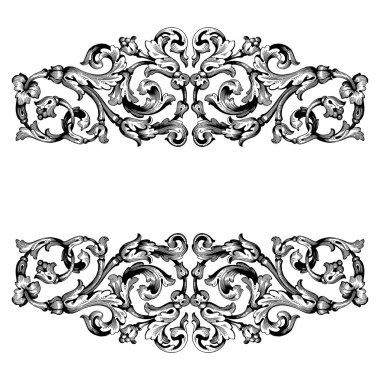 Retro Barok süsleme öğesi