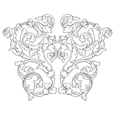 Retro Barok süsleme öğesi
