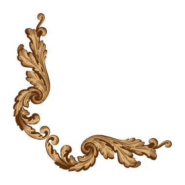Retro Barok süsleme öğesi