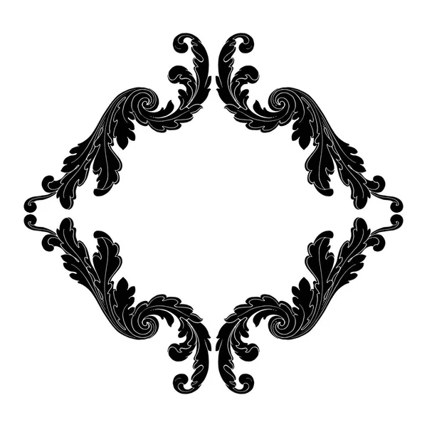 Retro dekorace barokní prvek — Stockový vektor
