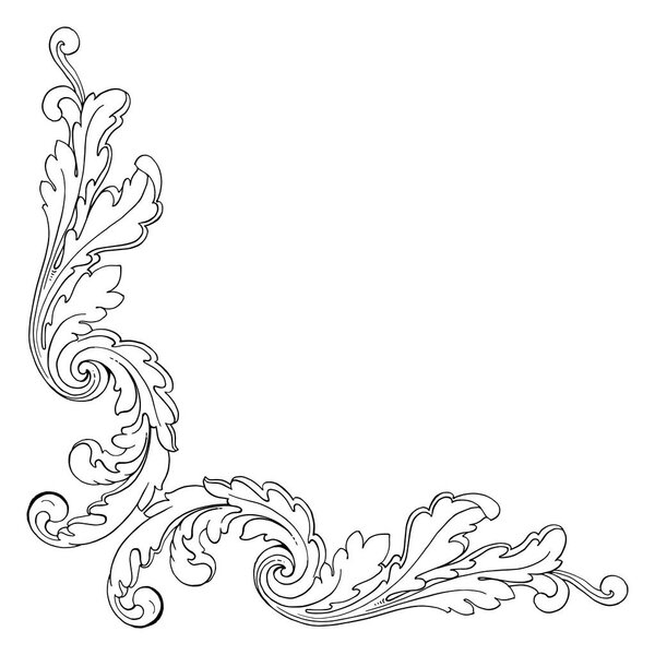Retro baroque decorations element with flourishes calligraphic ornament. Vintage style design collection for Posters, Placards, Invitations, Banners, Badges and Logotypes.
