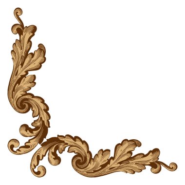 Retro Barok süsleme öğesi