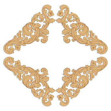 Retro Barok süsleme öğesi