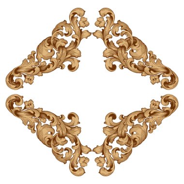 Retro Barok süsleme öğesi