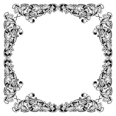 Retro Barok süsleme öğesi