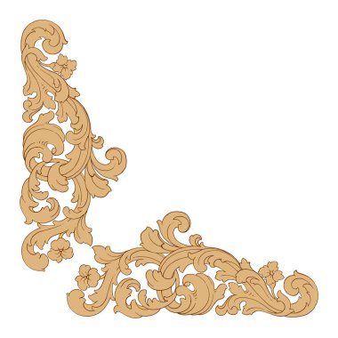Retro Barok süsleme öğesi