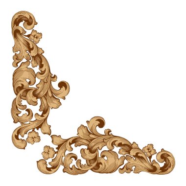 Retro Barok süsleme öğesi