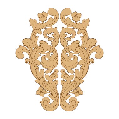 Retro Barok süsleme öğesi