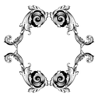Retro Barok süsleme öğesi