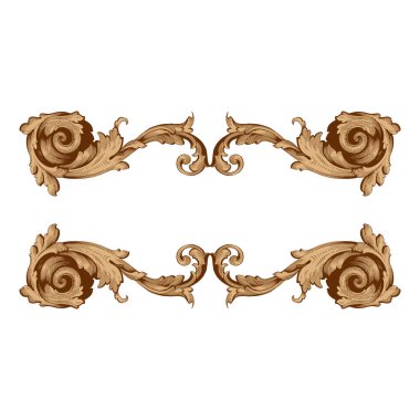 Retro Barok süsleme öğesi