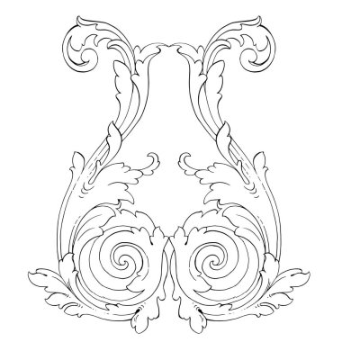 Retro Barok süsleme öğesi