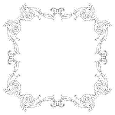 Retro Barok süsleme öğesi