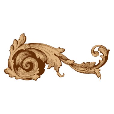 Retro Barok süsleme öğesi