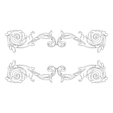 Retro Barok süsleme öğesi