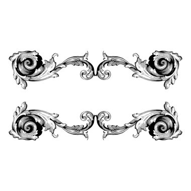 Retro Barok süsleme öğesi