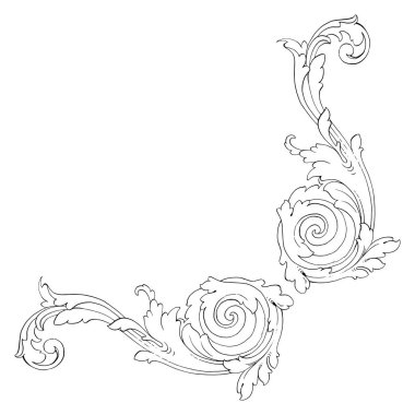 Retro Barok süsleme öğesi