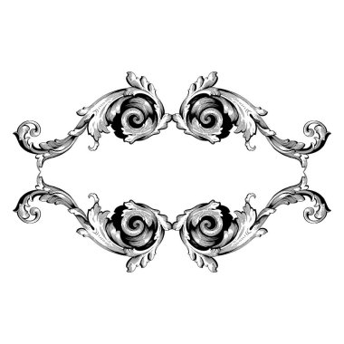 Retro Barok süsleme öğesi