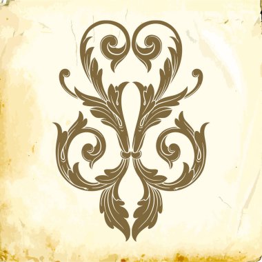 Tasarım için vintage elementlerin vektör barok 'u. 