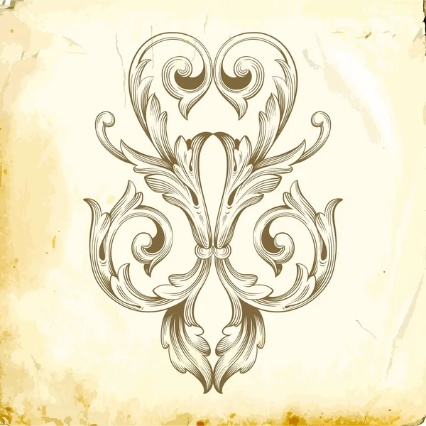 Tasarım için vintage elementlerin vektör barok 'u. 