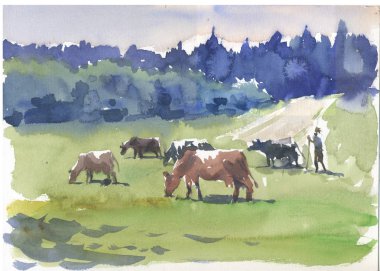 Arka plan, doku, sarıcı desen, çerçeve veya kenarlık için soyut aquarelle.