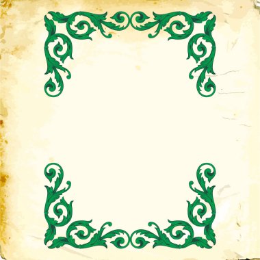 Tasarım için vintage elementlerin vektör barok 'u. 