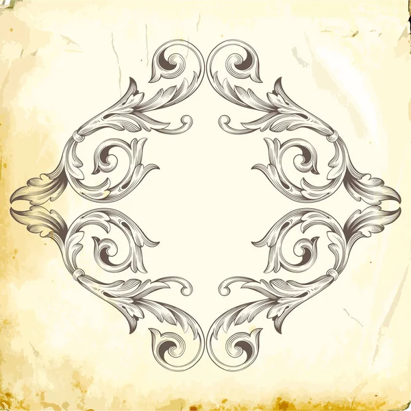 Tasarım için vintage elementlerin vektör barok 'u. 