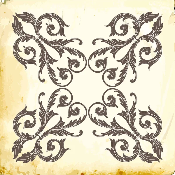 Vecteur baroque d'éléments vintage pour le design . — Image vectorielle