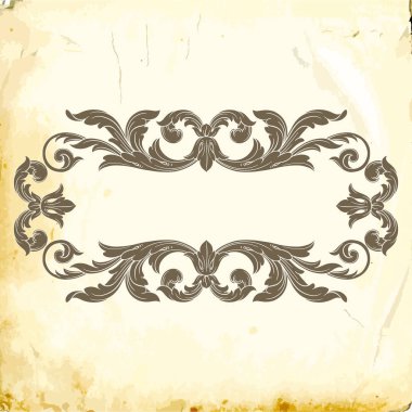 Tasarım için vintage elementlerin vektör barok 'u. 