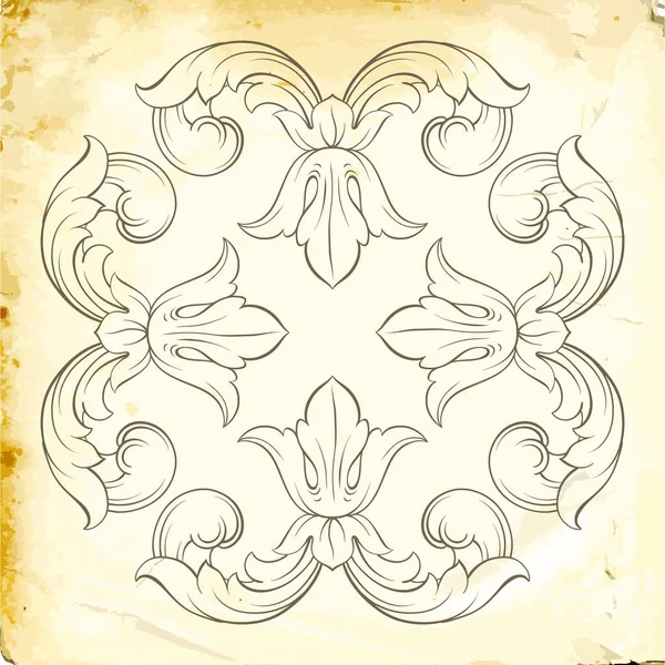 Vecteur baroque d'éléments vintage pour le design . — Image vectorielle