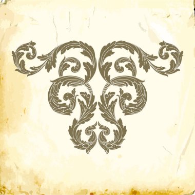 Tasarım için vintage elementlerin vektör barok 'u. 