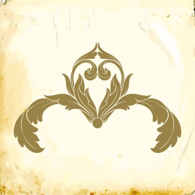 Tasarım için vintage elementlerin vektör barok 'u. 