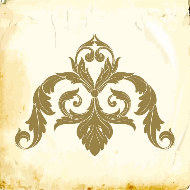 Tasarım için vintage elementlerin vektör barok 'u. 