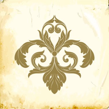 Tasarım için vintage elementlerin vektör barok 'u. 