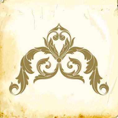 Tasarım için vintage elementlerin vektör barok 'u. 