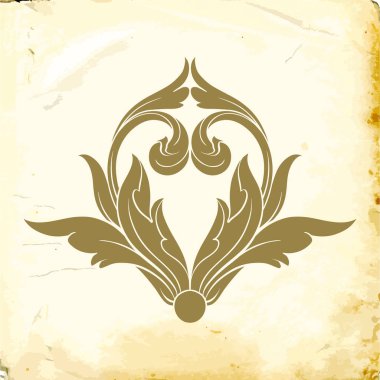 Tasarım için vintage elementlerin vektör barok 'u. 