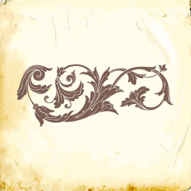 Tasarım için vintage elementlerin vektör barok 'u. 