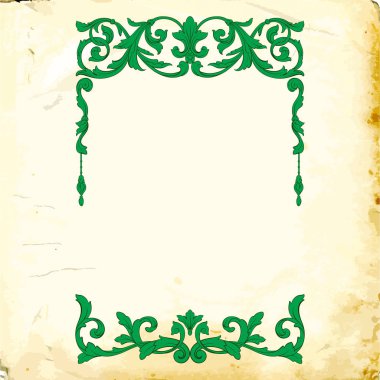 Tasarım için vintage elementlerin vektör barok 'u. 