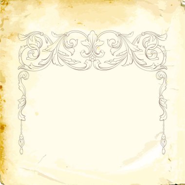 Tasarım için vintage elementlerin vektör barok 'u. 