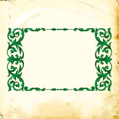 Tasarım için vintage elementlerin vektör barok 'u. 