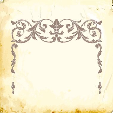 Tasarım için vintage elementlerin vektör barok 'u. 