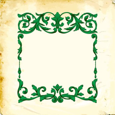 Tasarım için vintage elementlerin vektör barok 'u. 