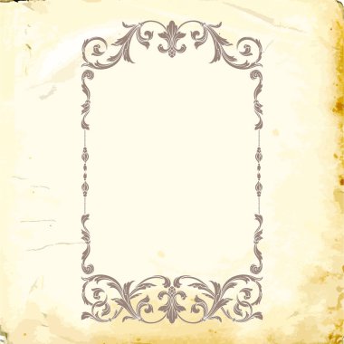 Tasarım için vintage elementlerin vektör barok 'u. 