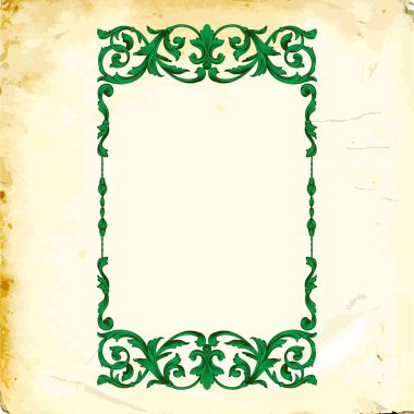 Tasarım için vintage elementlerin vektör barok 'u. 