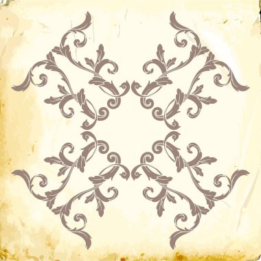 Tasarım için vintage elementlerin vektör barok 'u. 